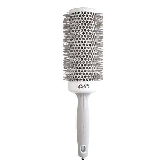 Olivia Garden Expert Blowout Shine White&Grey Brush, Ceramiczna Szczotka z Jonizacją do Modelowania Włosów 55mm