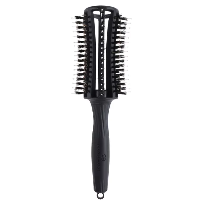 Olivia Garden Finger Brush Round L Black Szczotka do Rozczesywania Włosów i Masażu Okrągła  Czarna