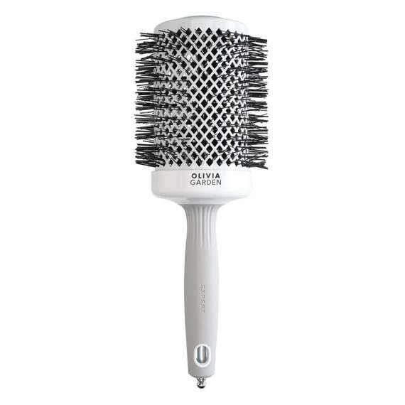 Olivia Garden Expert Blowout Shine White&Grey Brush, Ceramiczna Szczotka z Jonizacją do Modelowania Włosów 65mm