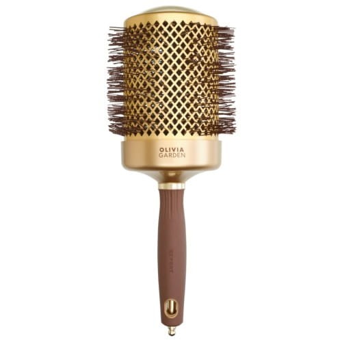 Olivia Garden Expert Blowout Shine Wavy Bristles Gold&Brown - szczotka do modelowania 80 mm