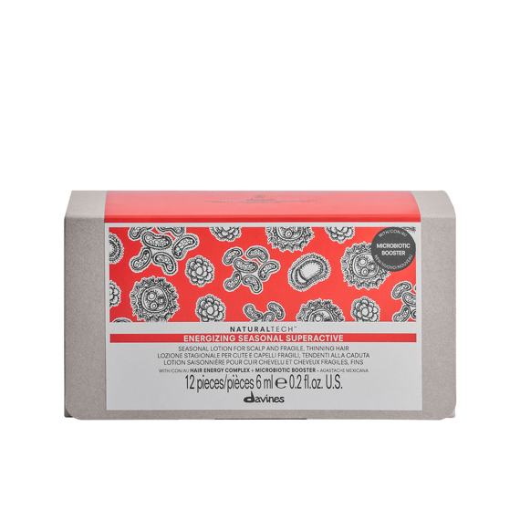 Davines NaturalTech Energizing Superactive ampułki przeciw wypadaniu włosów bez spłukiwania 12x6 ml