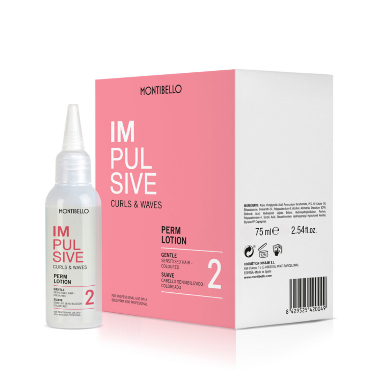 Montibello Impulsive Curls & Waves, Płyn do trwałej ondulacji włosów 75 ml