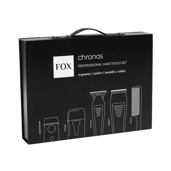 Zestaw fryzjerski Fox Chronos maszynka, trymer, golarka, mini golarka