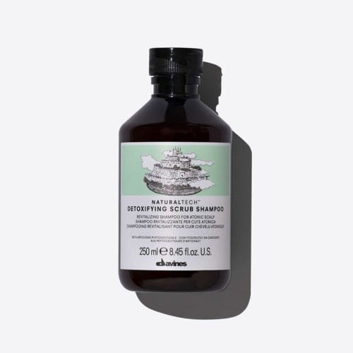 Davines Naturaltech Detoxifying Scrub Rewitalizujący Szampon z Peelingiem do Zwiotczałej Skóry Głowy 250ml