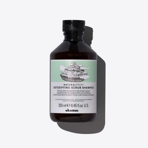 Davines Naturaltech Detoxifying Scrub Rewitalizujący Szampon z Peelingiem do Zwiotczałej Skóry Głowy 250ml